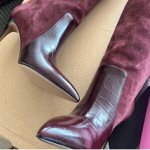Paris Texas Burgundy Heeled Boots